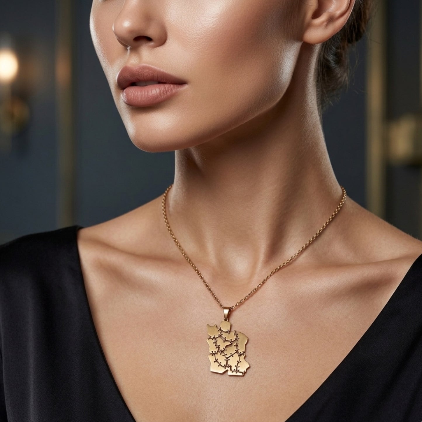 Eternal Iran Map Necklace
