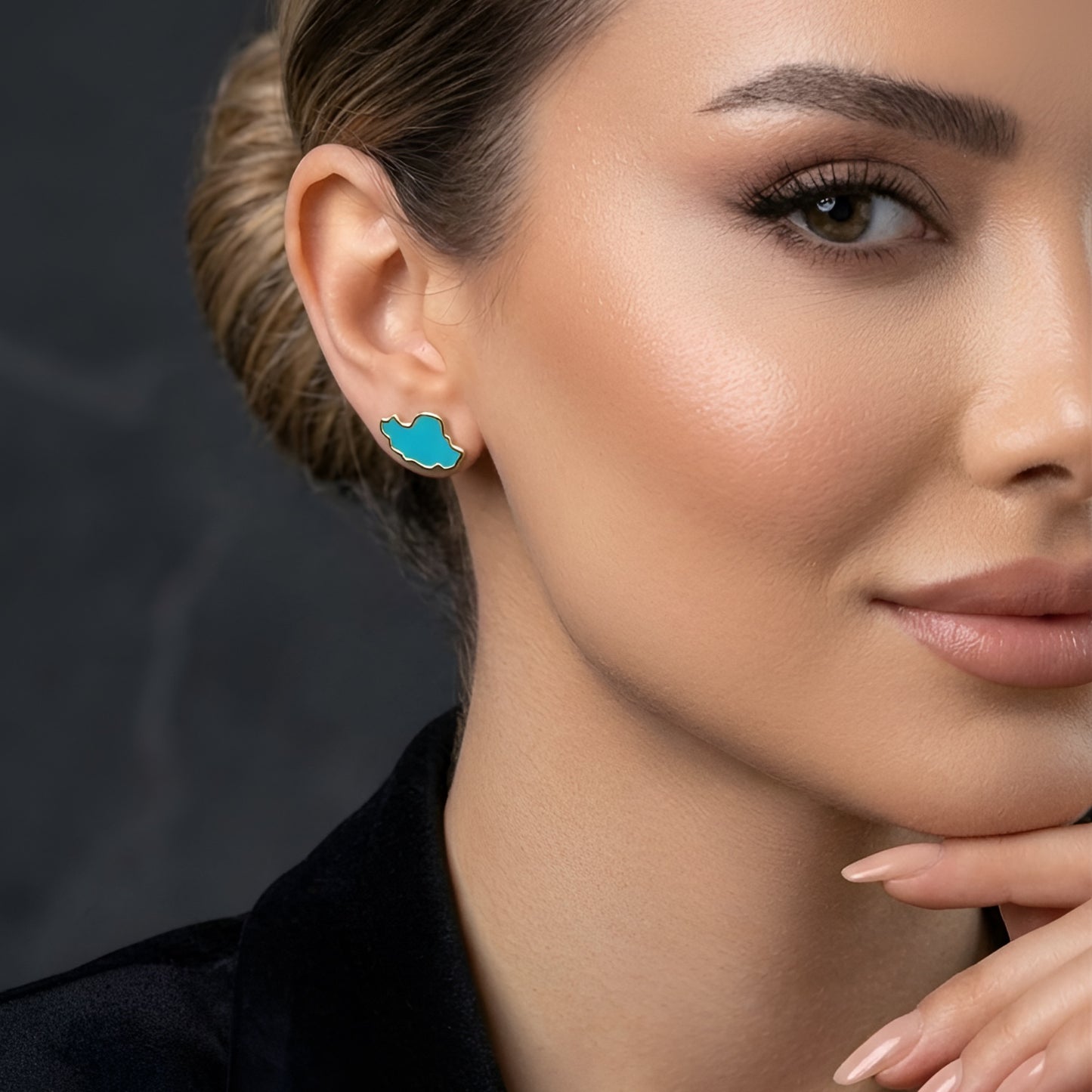Persian Map Earrings (Turquoise)